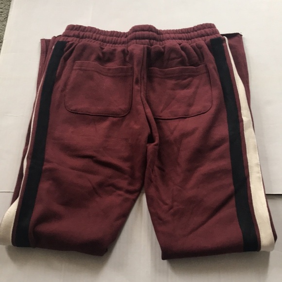 NWT Dance & Marvel side slit burgundy sweatpants - Picture 8 of 11